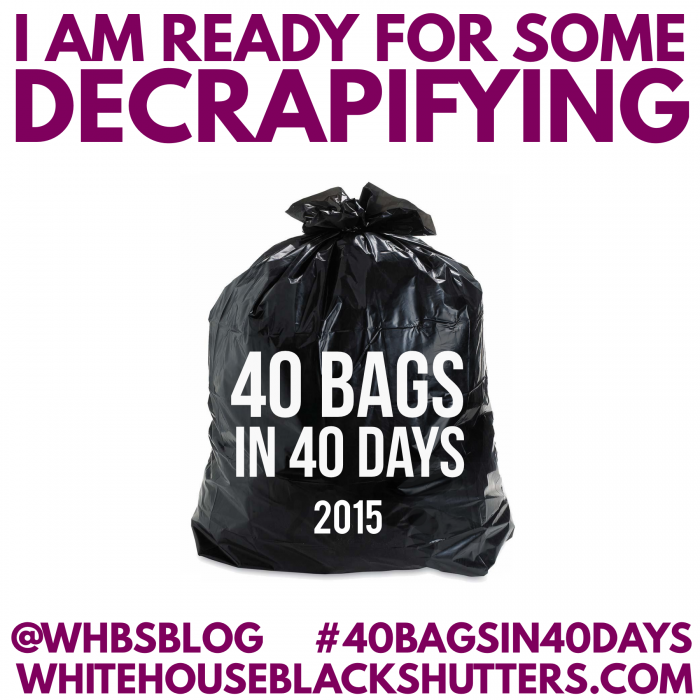Declutter 40 bags in 40 days